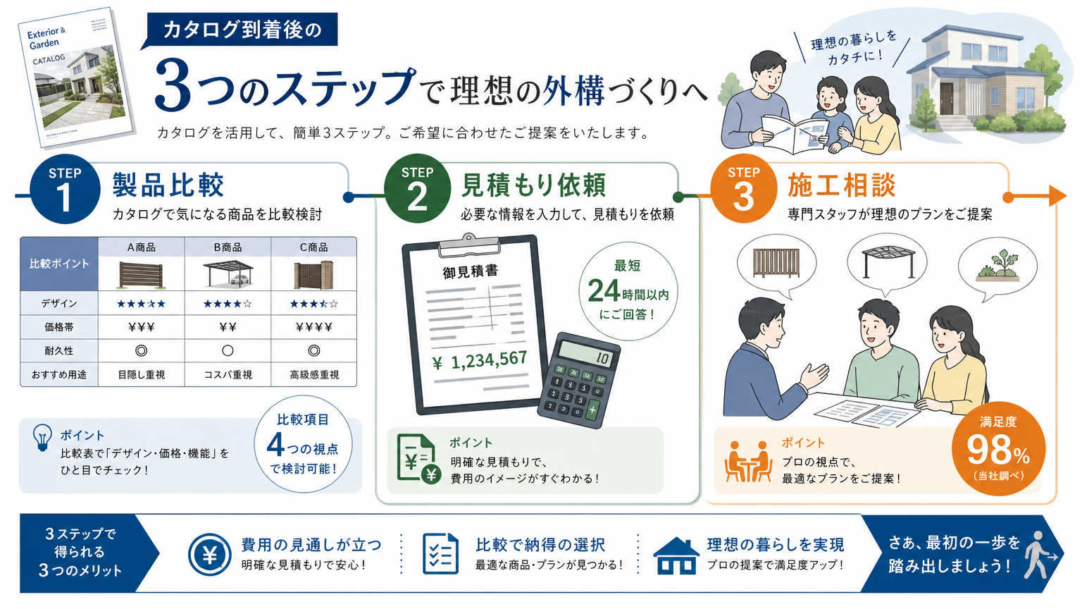 カタログ請求後の流れ